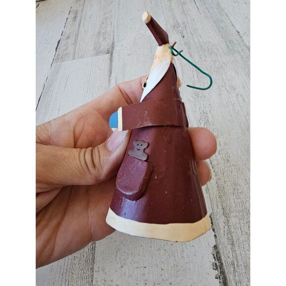 Metal Santa tree teddy bear ornament unique Xmas - Picture 3 of 8